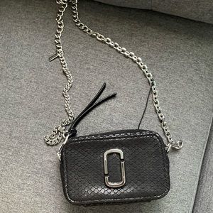 MARC JACOBS Silver Chain Snapshot Bag